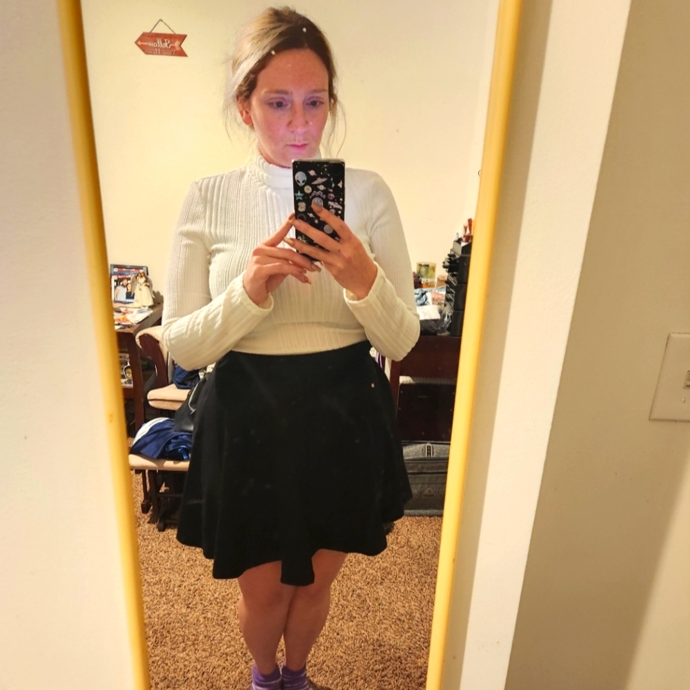 Two piece flare skirt top combo